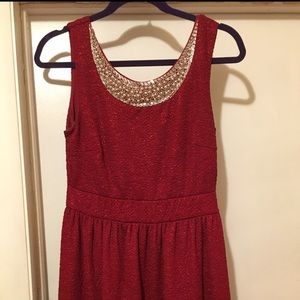 Long red formal dress